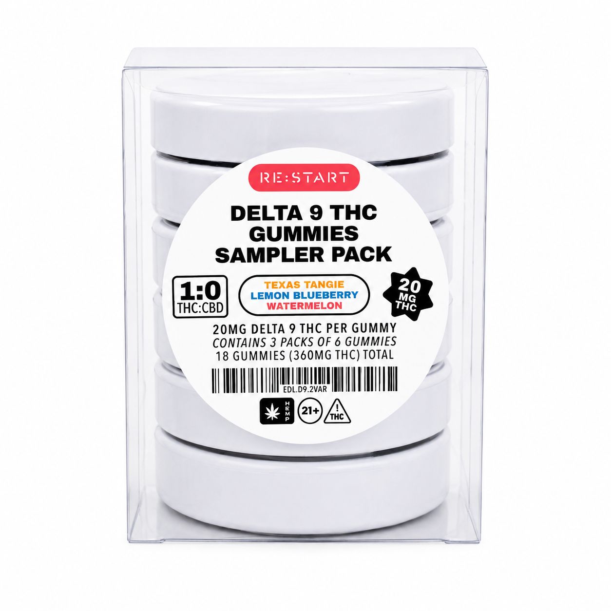 SAVE $10 - Delta 9 THC 20MG Gummies Trio 3 x 5-ct