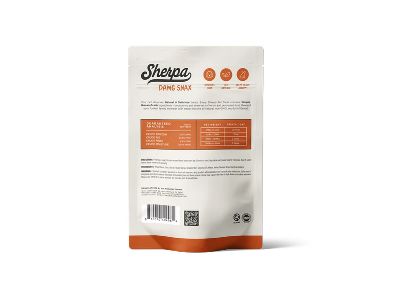 Natural CBD Pet Treats - Bacon Buffet 25MG CBD 30-ct