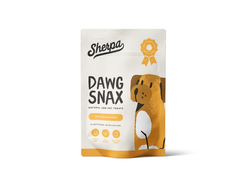 Natural CBD Pet Treats - Chicken Dinner 25MG CBD 30-ct