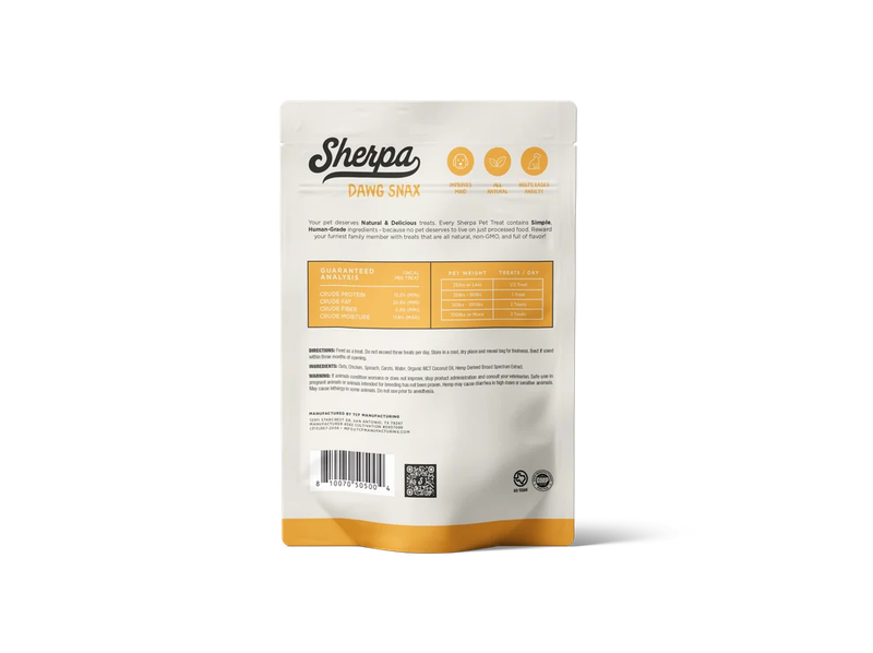 Natural CBD Pet Treats - Chicken Dinner 25MG CBD 30-ct