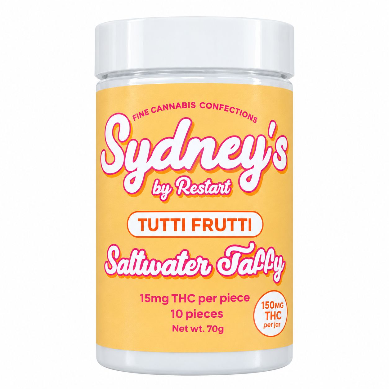15MG THC Sydney's Saltwater Taffy - Tutti Frutti, Count: 10-ct