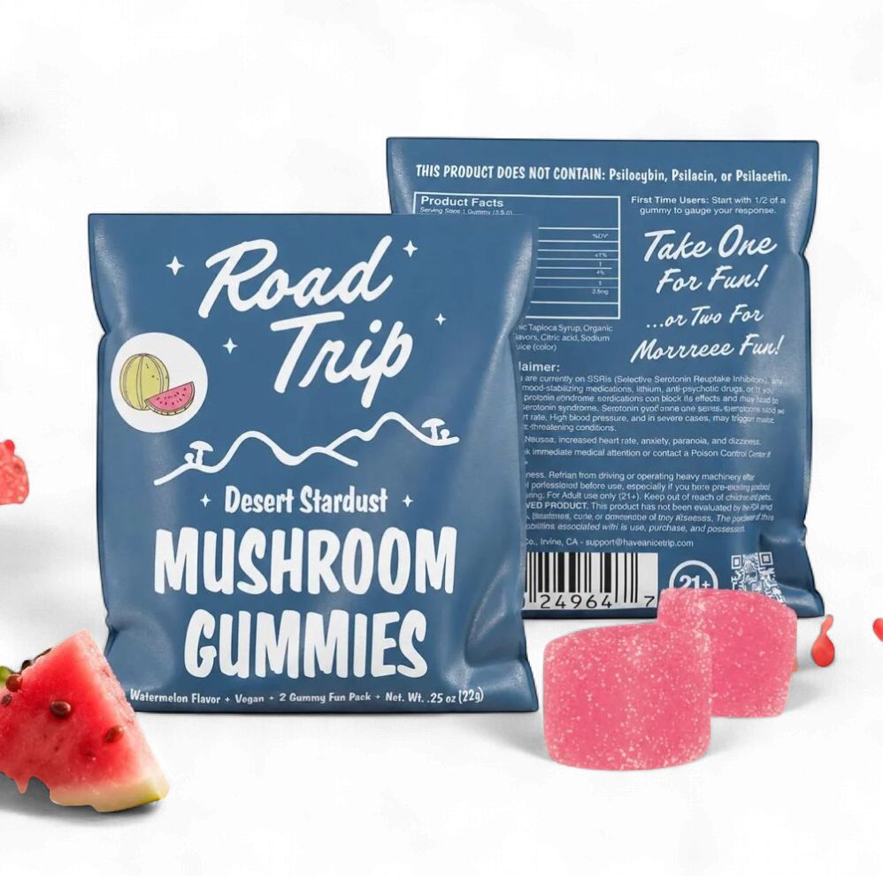ROAD TRIP Desert Stardust Mushroom Watermelon Gummies 2-ct ROAD TRIP Desert Stardust Mushroom Watermelon Gummies 2-ct