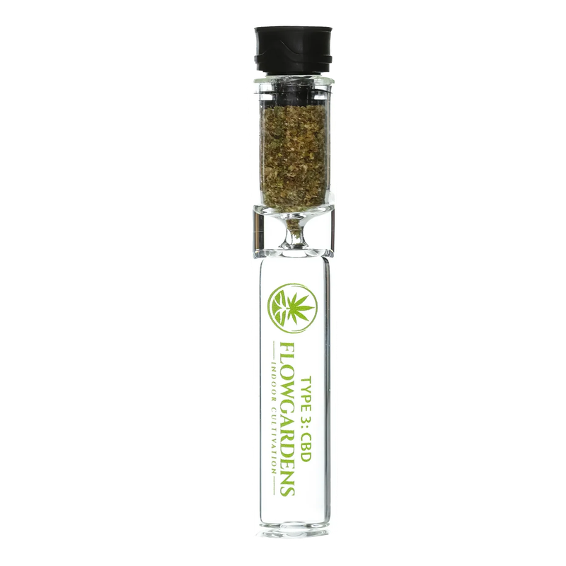 Premium CBD Pre-Filled Glass Chillum (H) Peyton's Strawberry 22.11% CBD