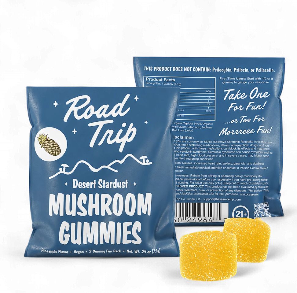 ROAD TRIP Desert Stardust Mushroom Pineapple Gummies 2-ct