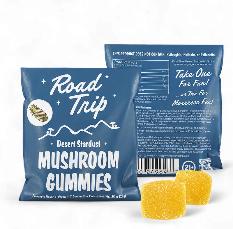 ROAD TRIP Desert Stardust Mushroom Pineapple Gummies 2-ct