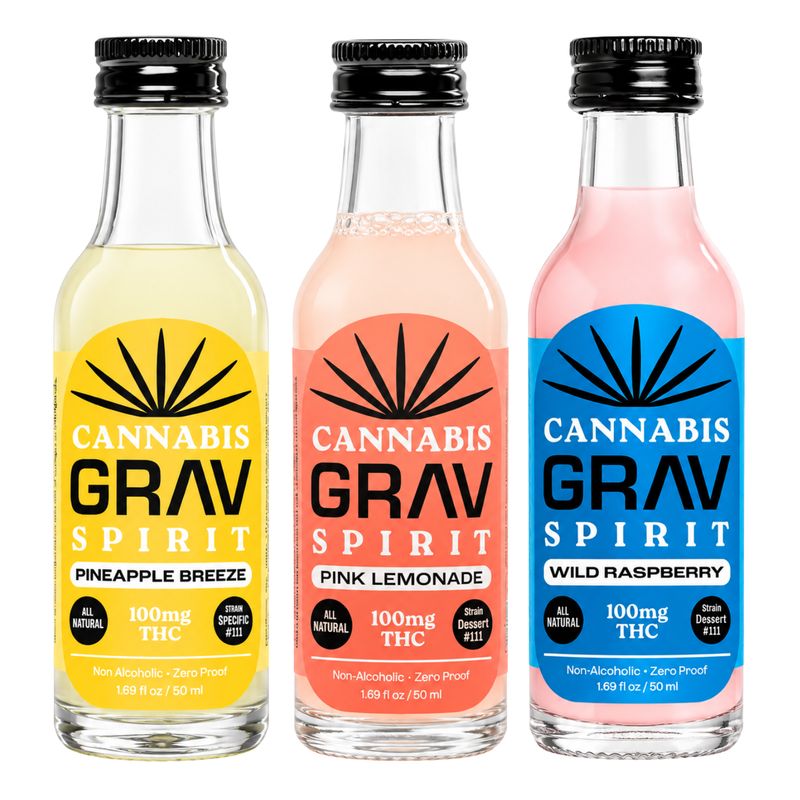 GRAV® Cannabis Spirit 100mg THC 50mL Shots