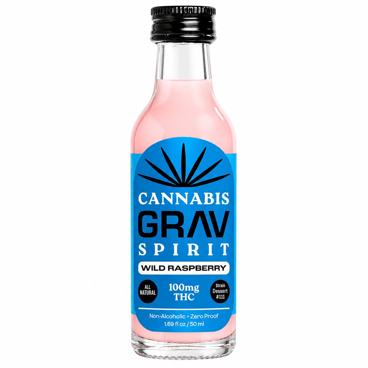 GRAV® Cannabis Spirit 100mg THC 50mL Shots, Flavor: Wild Raspberry 1-ct