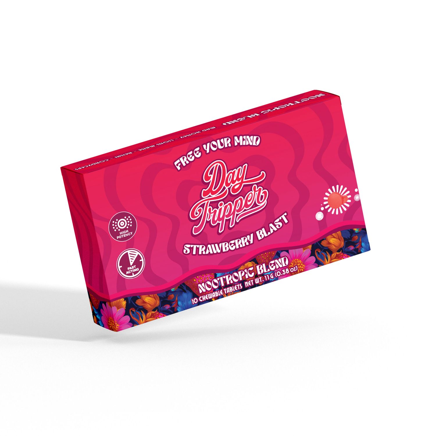 Daytripper Nootropic Mushroom Chewable Tablets - Strawberry Blast 10-ct