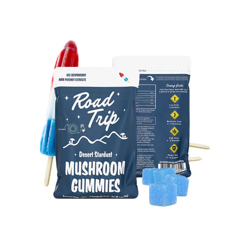 ROAD TRIP Desert Stardust Mushroom Rocket Pop Gummies 8-ct