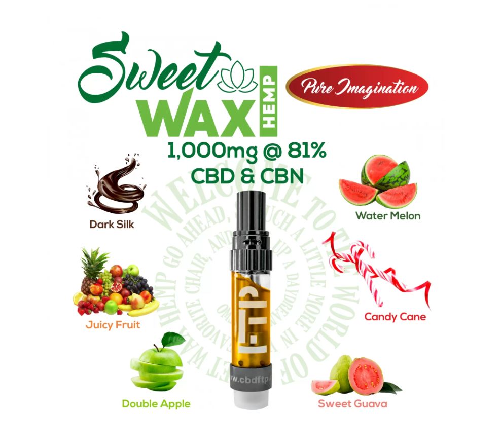 SHIPS FROM CA: CBN CBD Sweet Wax Hemp  Cartridge 1mL