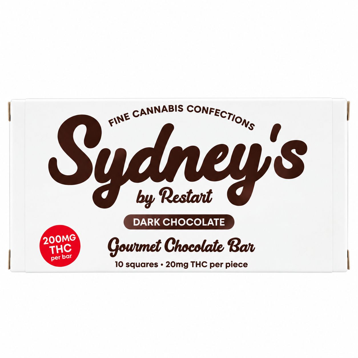 200MG THC Sydney's Chocolate Bars, Flavor: Dark