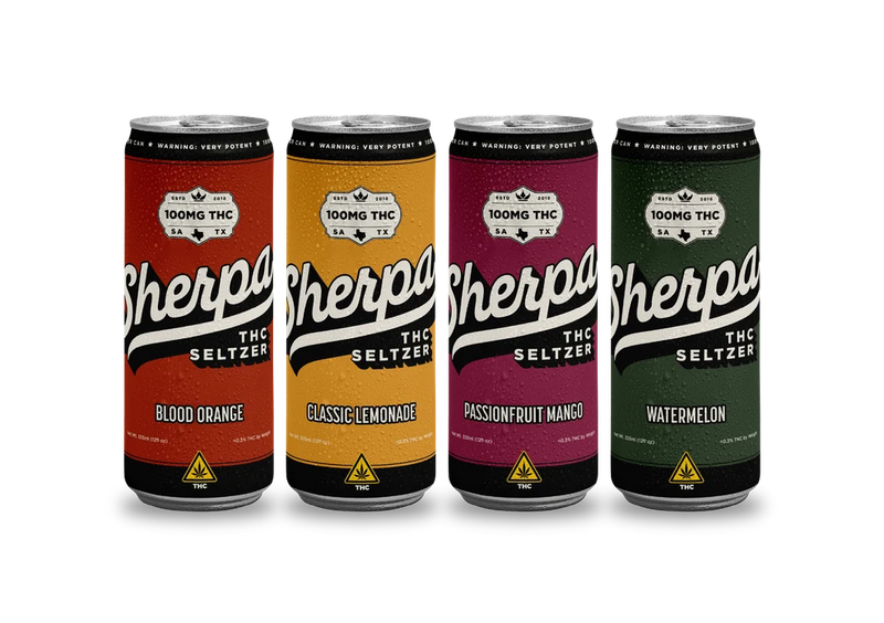 Sherpa THC Seltzer 100mg 4/pk MSRP $52