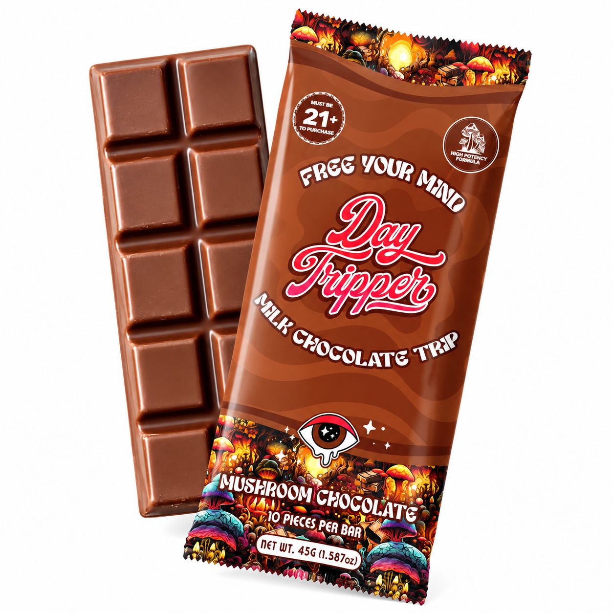SAVE $5 - Daytripper Nootropic Mushroom Milk Chocolate Bar