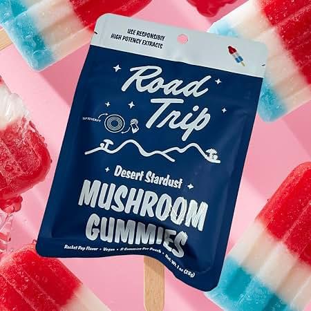 ROAD TRIP Desert Stardust Mushroom Rocket Pop Gummies 2-ct
