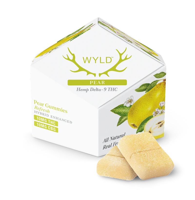 Wyld Pear THC CBG Gummies /Refresh