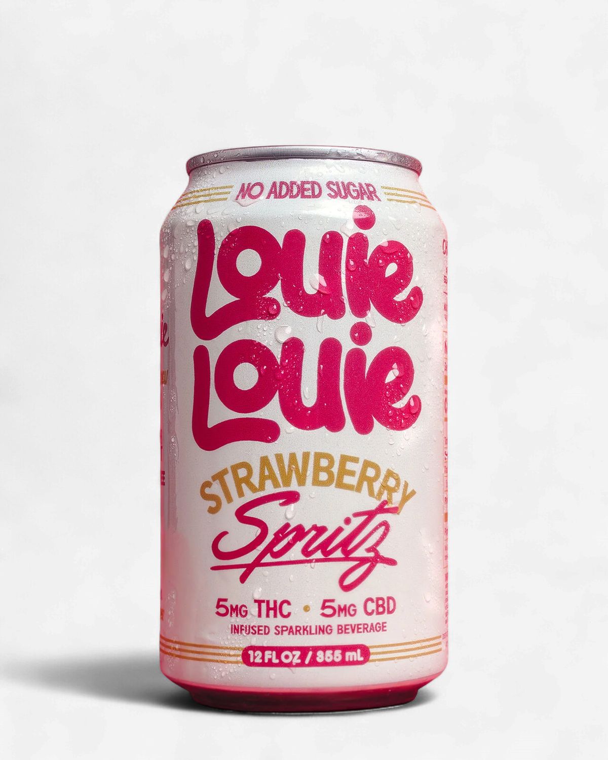 Louie Louie THC CBD 10MG Sparkling Beverage - Low Sugar 12oz, Flavor: Strawberry Blitz