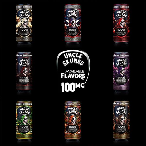 Uncle Skunks Chronic Craft Soda 100MG THC - 8/pk Variety