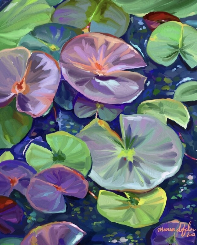 "Calming Waterlilies" Fine Art Print