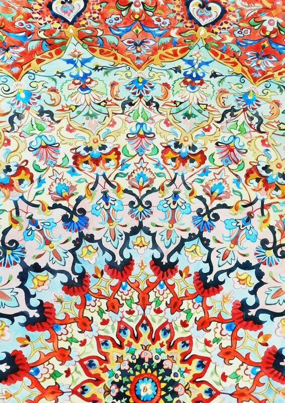 "Grand Mosque Carpet I" Fine Art Print