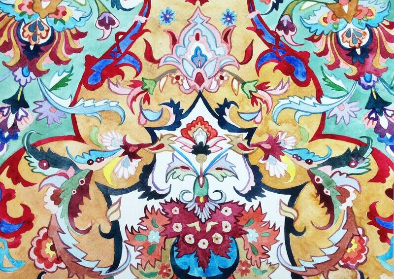 "Grand Mosque Carpet IV" Fine Art Print