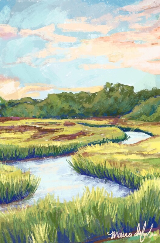 "Peaceful Low Country" Fine Art Pring