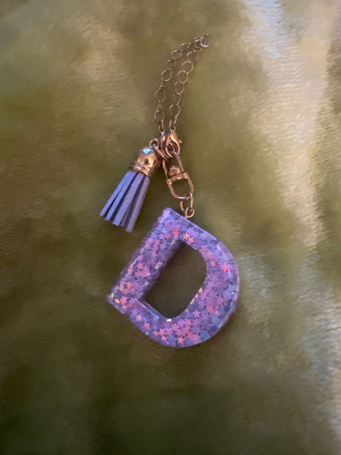 Glitter Alphabet keychains