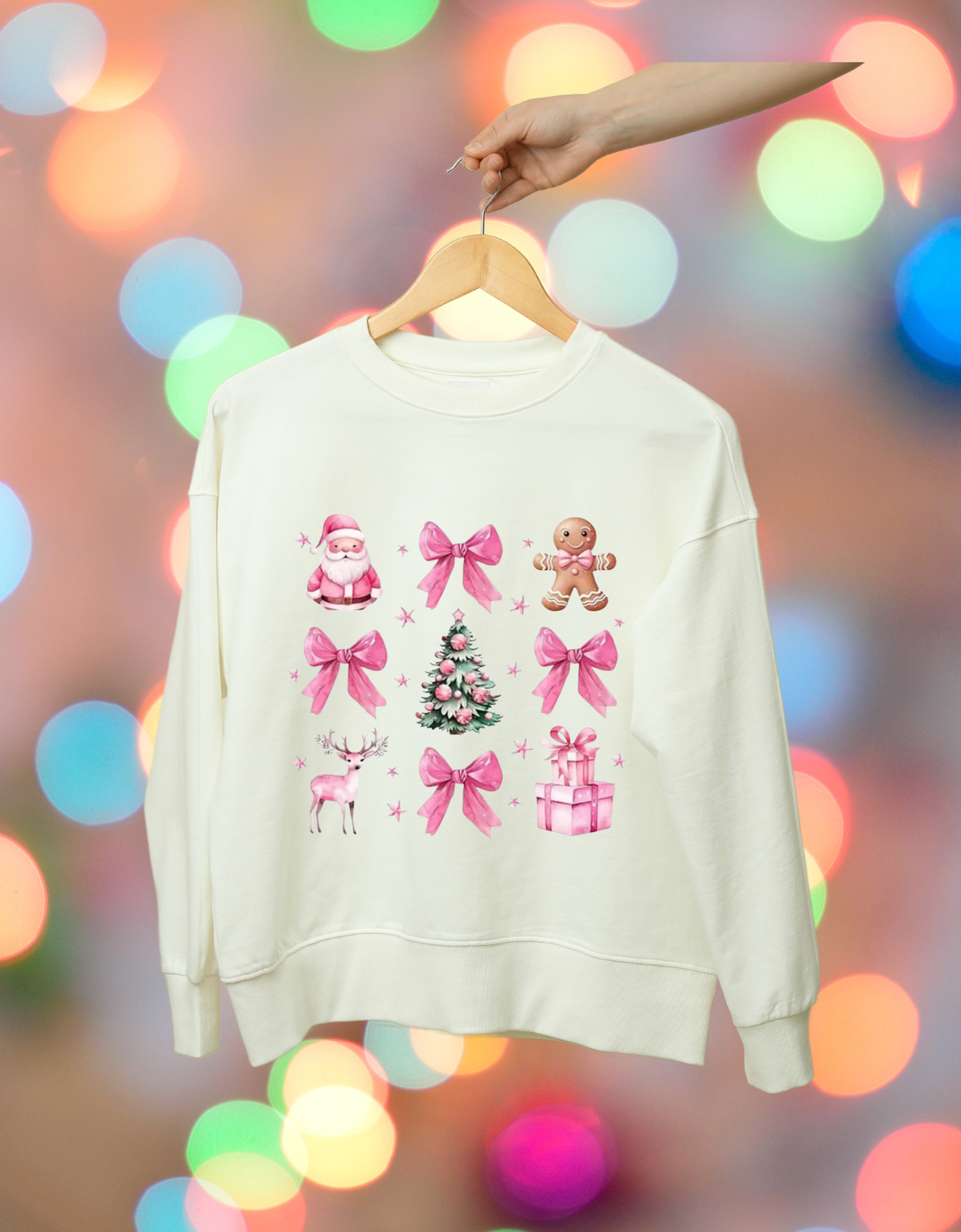 Pink Christmas Favorites Crewneck