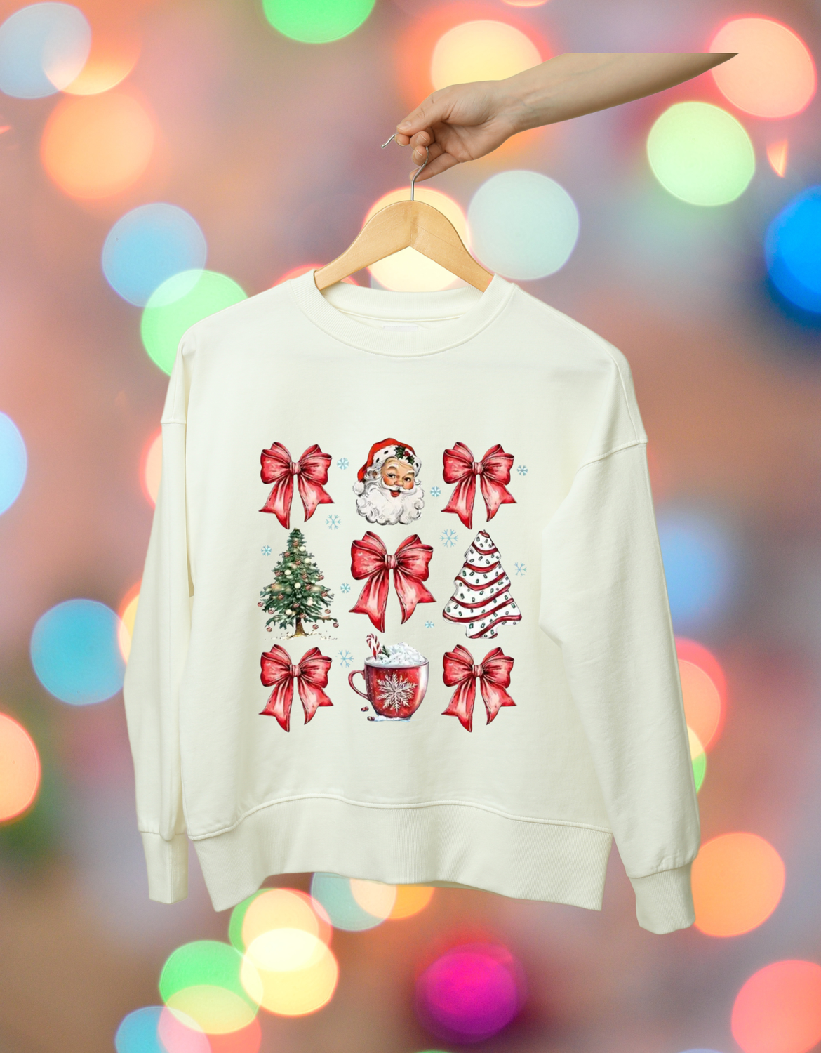 Red Bows and Lil Debbie Christmas Crewneck