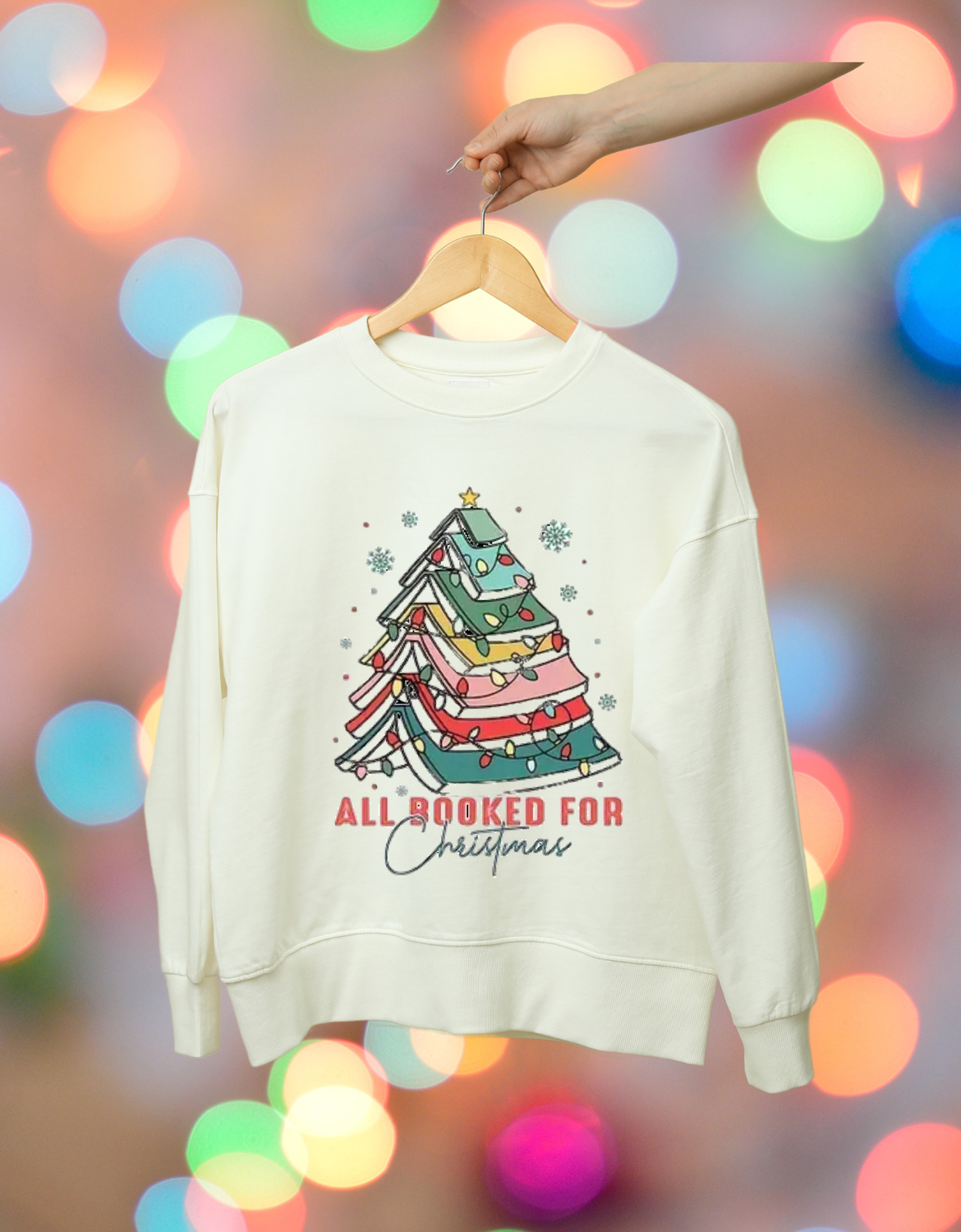 All Booked for Christmas Crewneck