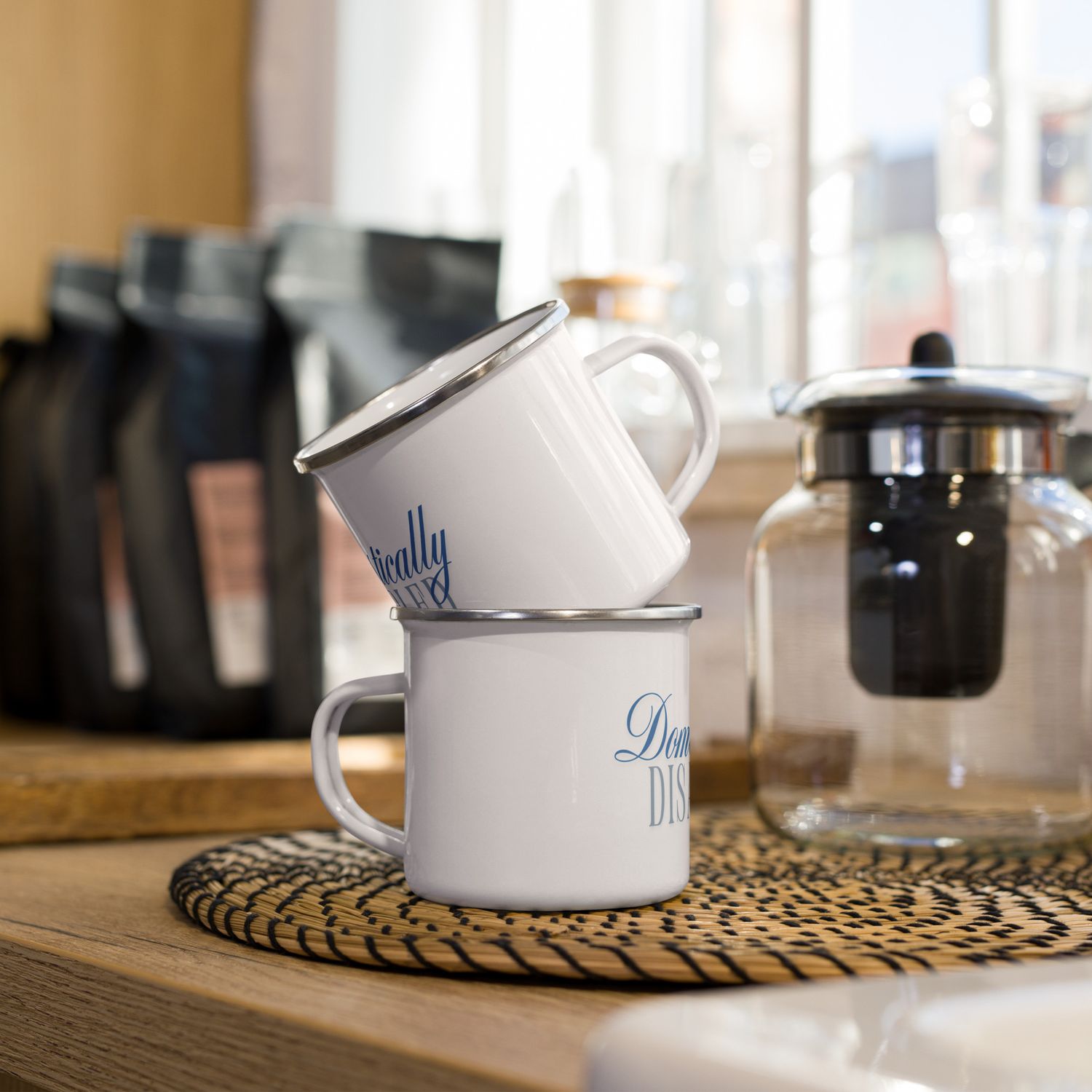 Domestically Disabled Enamel Mug