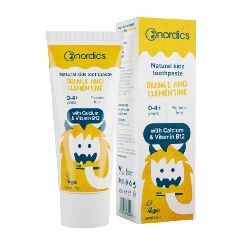 Nordics Kids Toothpaste Orange and Clementine 兒童維生素B12柳橙牙膏 50ml