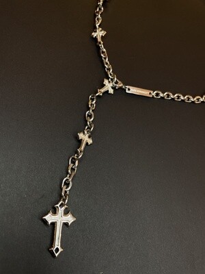 Silver Extruded Cross Chain