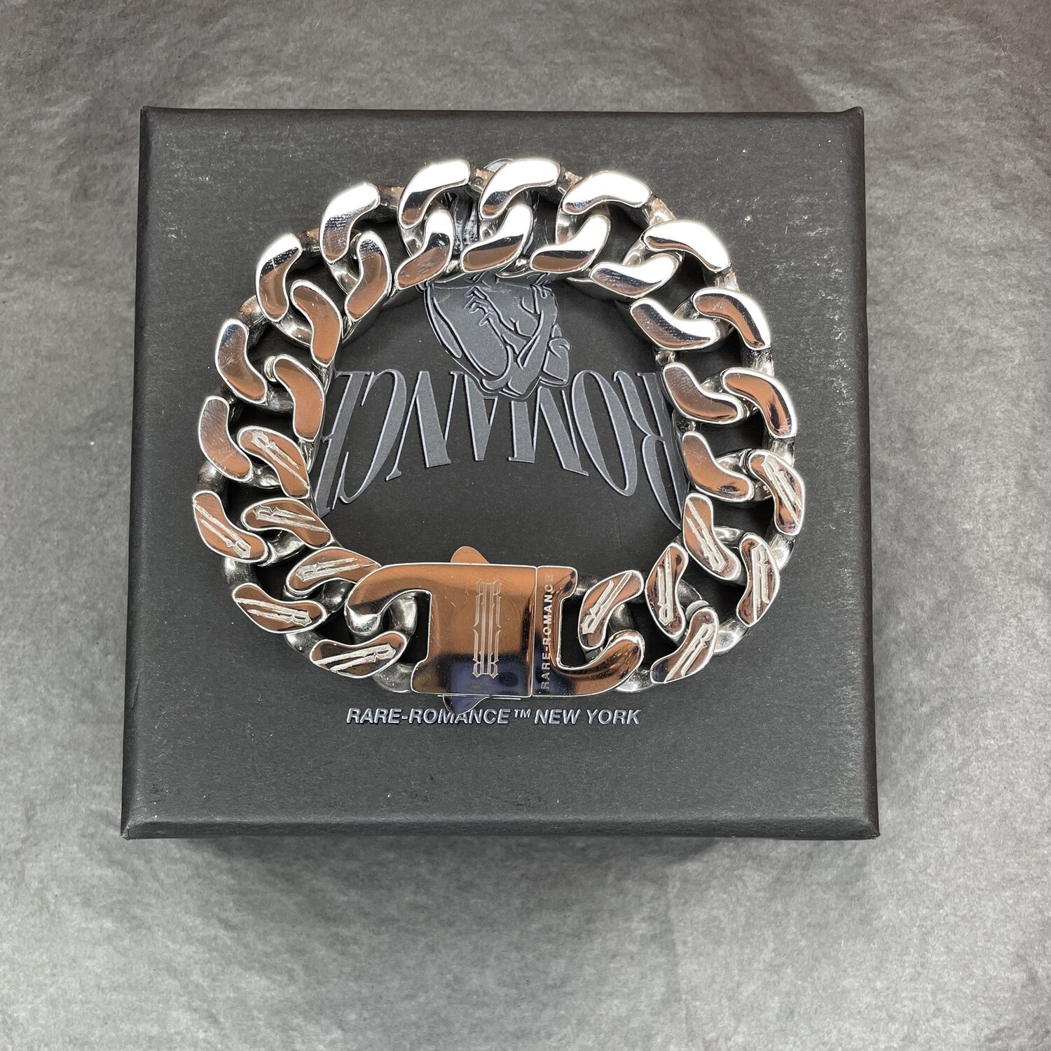 Monogram Cuban Link Bracelet, Colour: Silver
