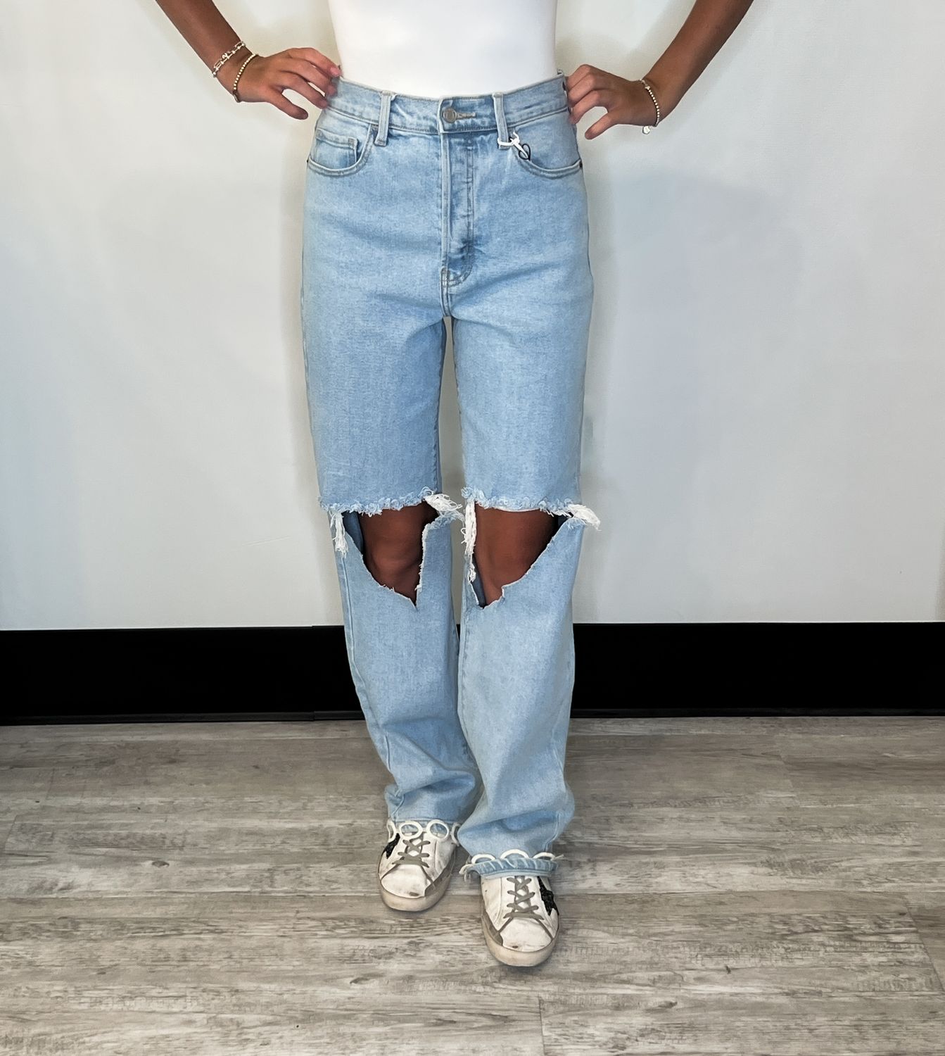 Upcycled Lace Jeans