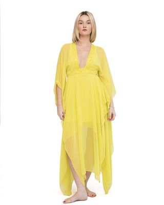 Yellow Bejeweled Dress
