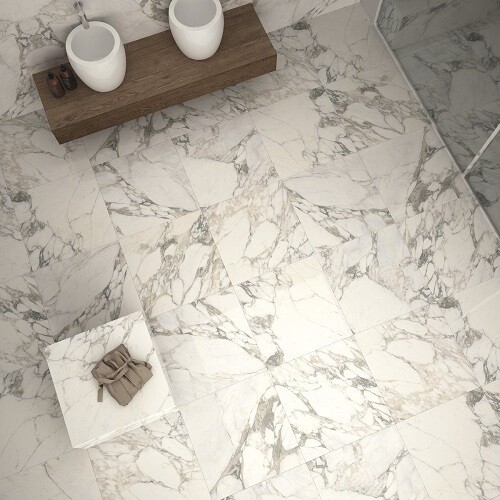 Carrara White Porcelain Tiles