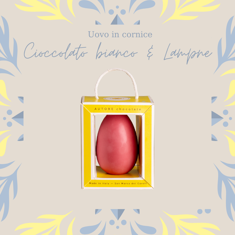 Uovo Artigianale Cioccolato bianco &amp; Lampone