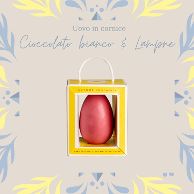 Uovo Artigianale Cioccolato bianco &amp; Lampone
