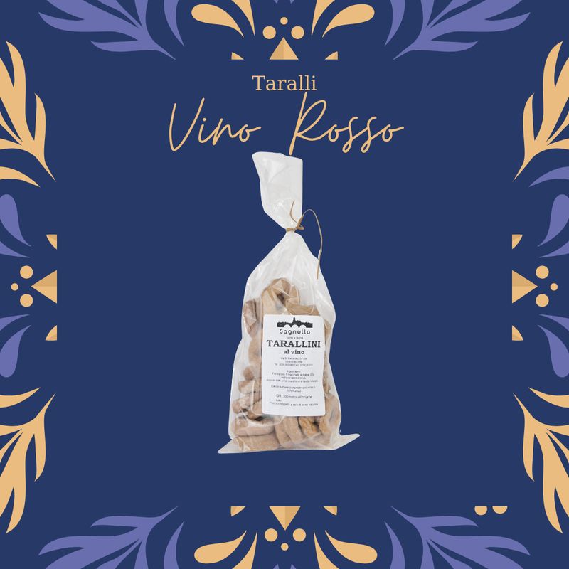Taralli fatti a mano al Vino Rosso