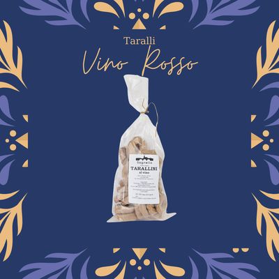 Taralli fatti a mano al Vino Rosso
