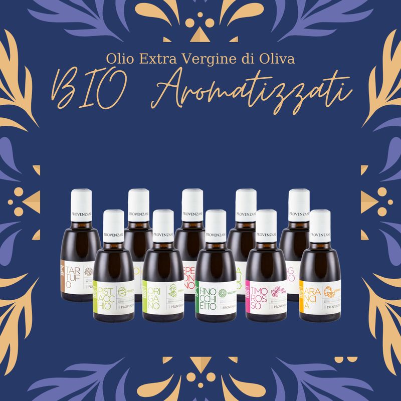 Olio Extra Vergine Oliva BIO aromatizzati