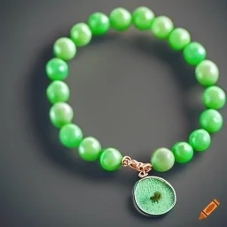Natural Green Crystal Photo Bracelet