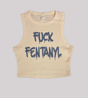 Fuck, fentanyl muscle cropped Fitted Tank