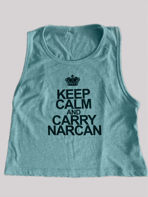 Keep Calm Carry Narcan Crop Tank