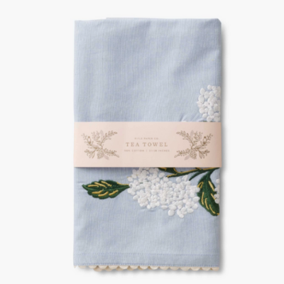 Hydrangea Tea Towel - Rifle Paper Co.