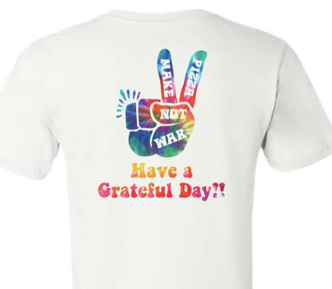 Grateful Day T-shirt, Size: SM, Color: White