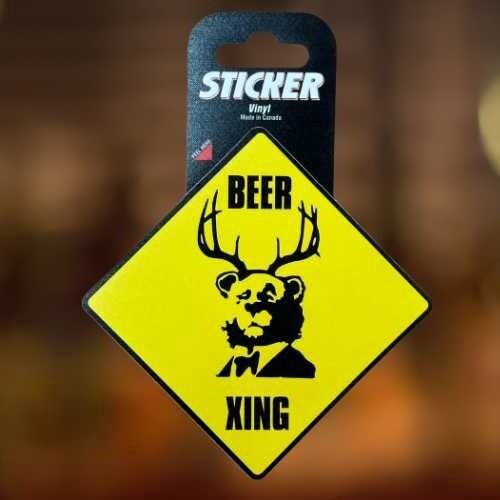 Beer Xing Sticker