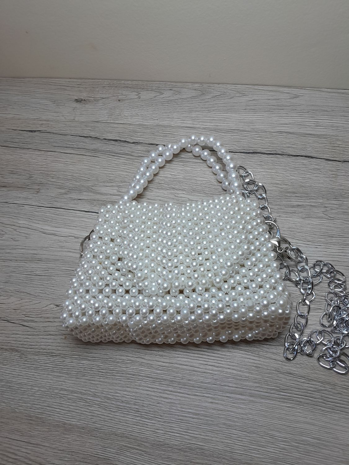 Sac en perle blanc