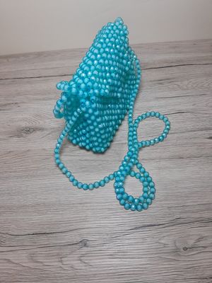 Sac en perle bleu