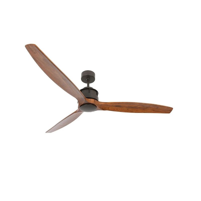 AKMANI Ø152cm Oil Rubbed Bronze/Koa Solid Wood ceiling fan with remote control